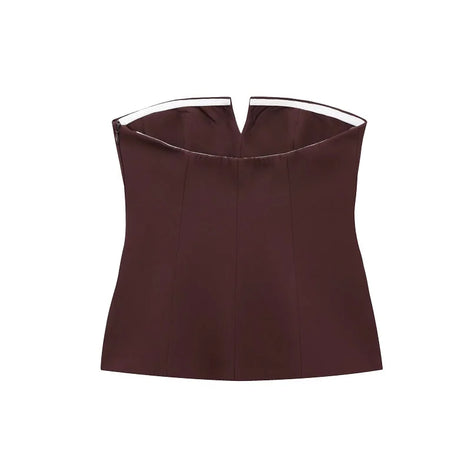 Damen Schulterfreies Crop Top mit Rückenfreiem Design – Soléa