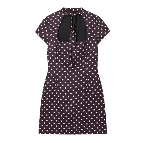 Vivienne Damen Minikleid mit Punktmuster und Schnürdetail