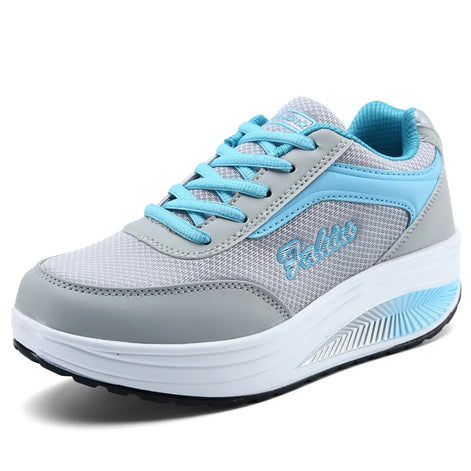 Damen Sneaker mit Mesh-Obermaterial und Schnürung – Varevyn