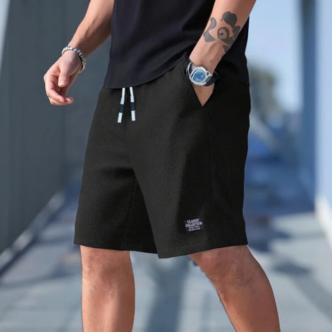 Ventaro Herren Shorts aus strukturiertem Polyester mit elastischem Bund