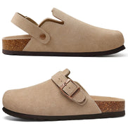 Velmora Unisex Clogs mit Korkfußbett und verstellbarem Riemen