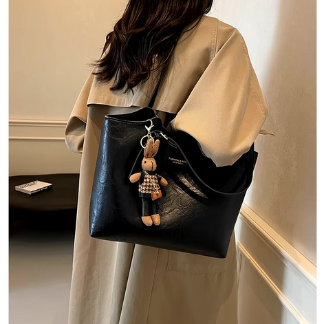 Azaloria Damen Shopper mit großem Innenfach und Doppelgriffen
