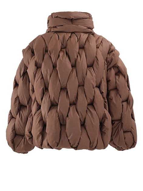 Damen Winterjacke mit Reißverschluss und Taschen Elvarena