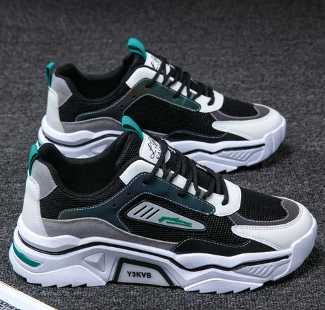 Corvex Herren-Sneaker mit Schnürung und flachem Design