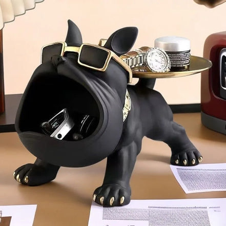 Bulva Dekofigur – Bulldoggen-Skulptur aus Kunstharz