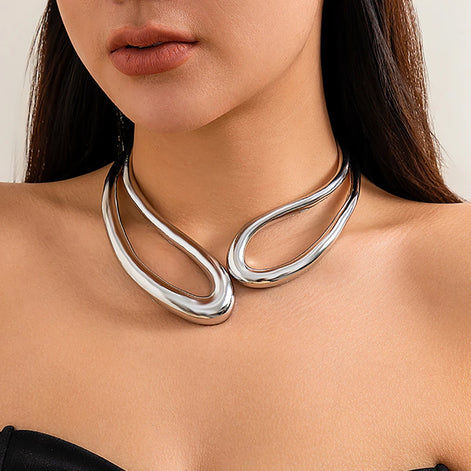 Noiréa Damen Halsreif mit Geometrischem Design