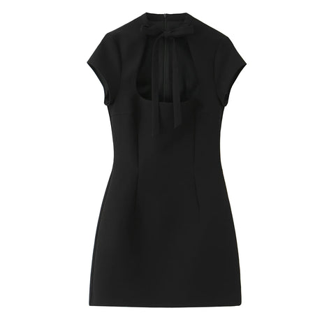 Vivienne Damen Minikleid mit Punktmuster und Schnürdetail
