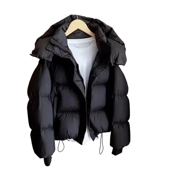 Damen Winterjacke mit Kapuze und Reißverschluss – Calyra
