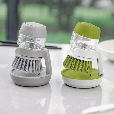 CleanPress Soap Brush – Spülbürste mit Seifenspender und Ablage