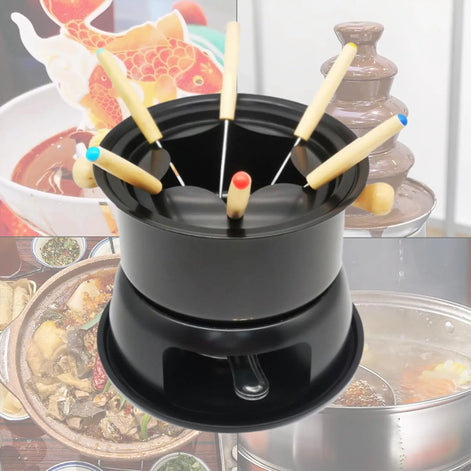 Fondue-Set aus Karbonstahl mit 6 Gabeln – Fondara