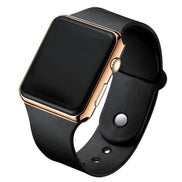 Digitale Armbanduhr mit LED-Display und Silikonarmband