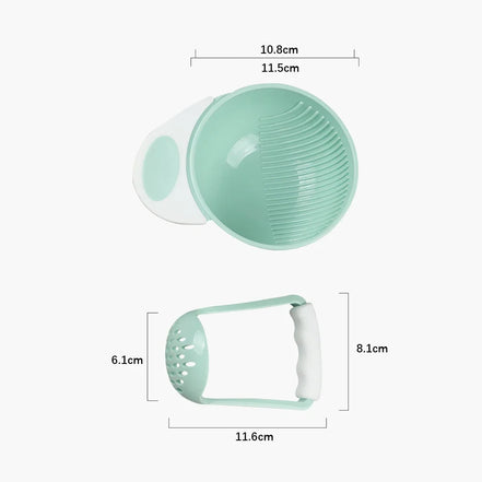 Manueller Baby-Nahrungszerkleinerer – Mahl- und Pürierschale für Beikost