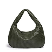 Geflochtene Damen Schultertasche aus Kunstleder – Velmira