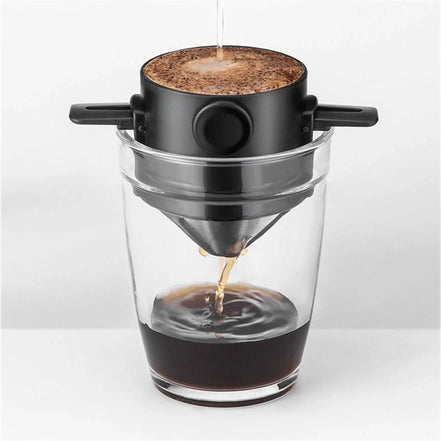 BrewFold Steel Dripper – Faltbarer Edelstahl-Kaffeefilter