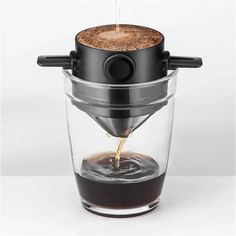 BrewFold Steel Dripper – Faltbarer Edelstahl-Kaffeefilter