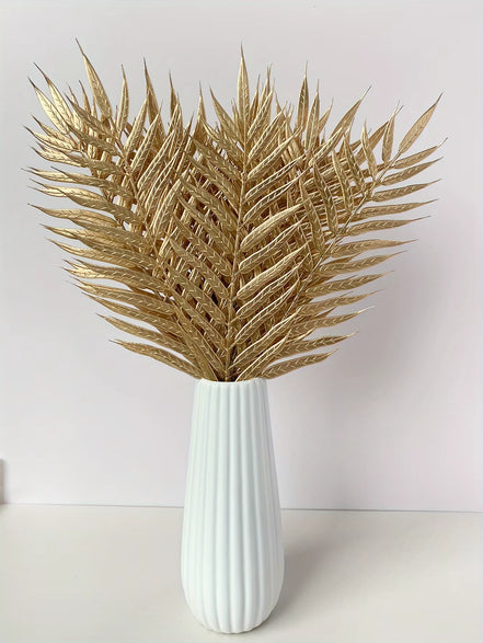 Aurea Palmblätter – Künstliche Dekozweige aus Kunststoff (10 Stück)