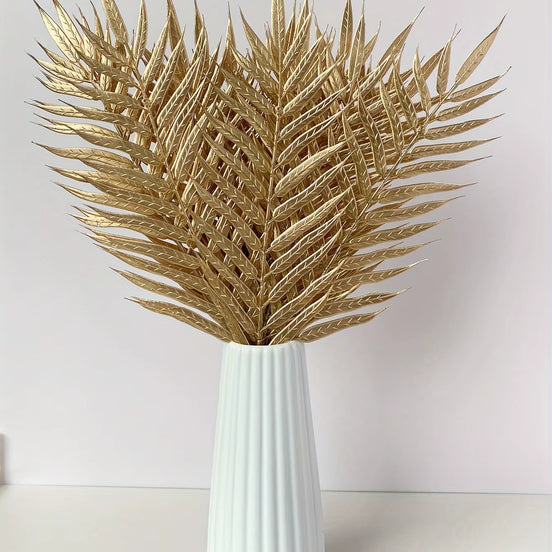 Aurea Palmblätter – Künstliche Dekozweige aus Kunststoff (10 Stück)