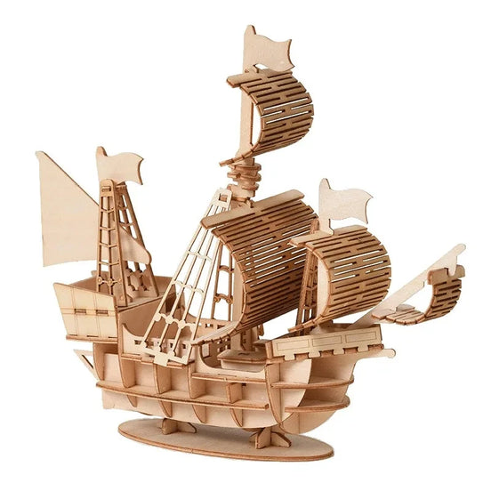 3D-Holzpuzzle Segelboot