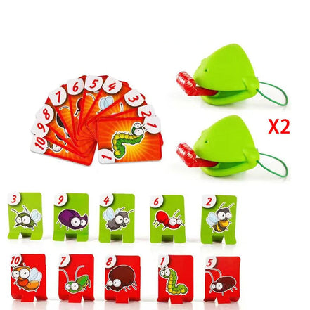 Lingoro Zungenspiel – Mechanisches Karten- und Reaktionsspiel für 2 oder 4 Spieler