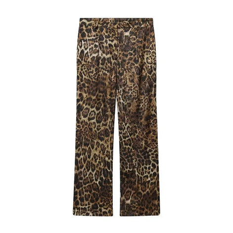 Damen Hosenanzug mit Leopardenmuster und Blazer Savélia