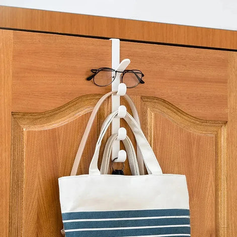 Doorlix Türhakenleiste mit 5 Haken für Kleidung und Taschen