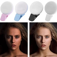 LED Selfie-Licht mit Clip und 3 Helligkeitsstufen – Luvexia