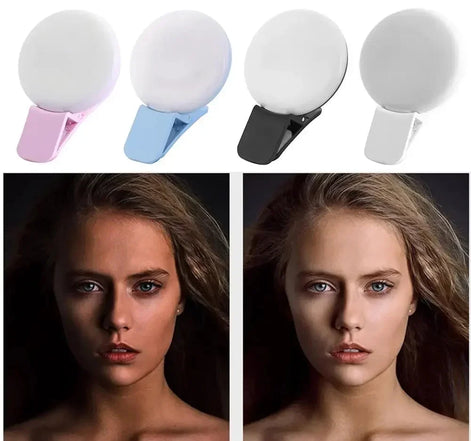 LED Selfie-Licht mit Clip und 3 Helligkeitsstufen – Luvexia