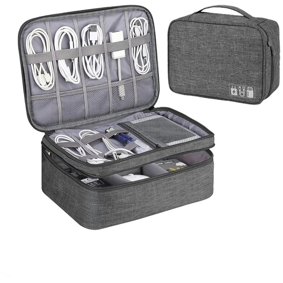 Kabel-Organizer Tasche aus Oxford-Material mit Reißverschluss
