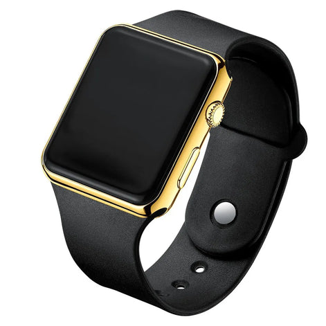 Digitale Armbanduhr mit LED-Display und Silikonarmband