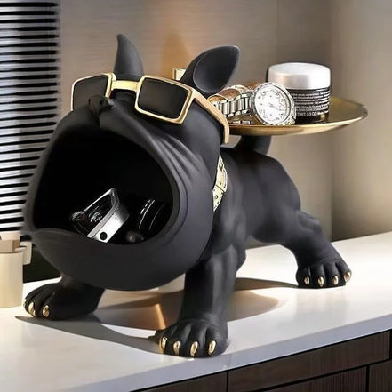 Bulva Dekofigur – Bulldoggen-Skulptur aus Kunstharz