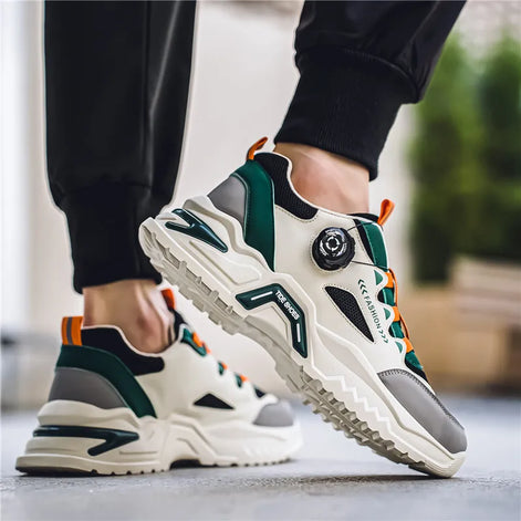 Rovento Herren Sneakers mit Drehverschluss und Mesh