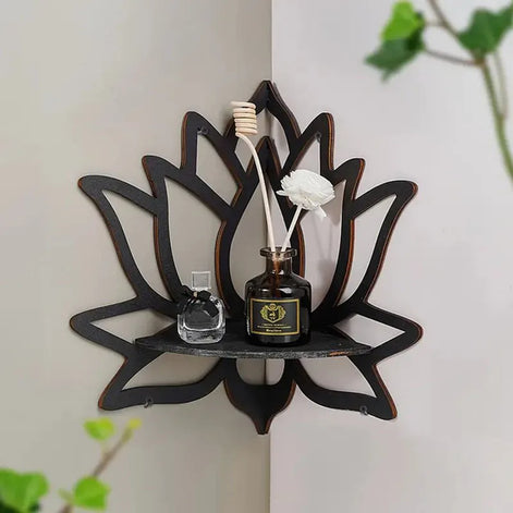 Lotus wandregal für Wandmontage aus Holz