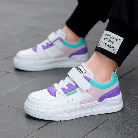 Tavero Kinder Sneaker Unisex mit Klettverschluss und PU-Obermaterial