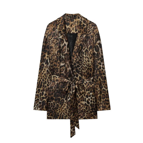 Damen Hosenanzug mit Leopardenmuster und Blazer Savélia