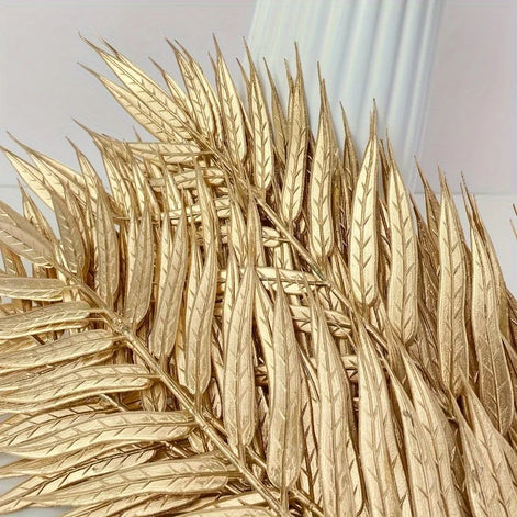 Aurea Palmblätter – Künstliche Dekozweige aus Kunststoff (10 Stück)