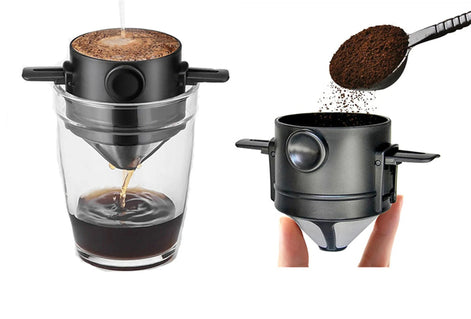 BrewFold Steel Dripper – Faltbarer Edelstahl-Kaffeefilter