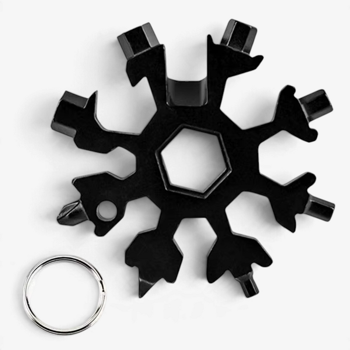 18-in-1 Multifunktionsschlüssel in Schneeflockenform – Hexavaro