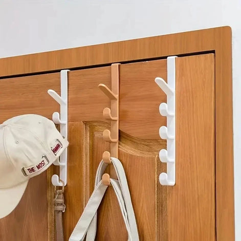 Doorlix Türhakenleiste mit 5 Haken für Kleidung und Taschen
