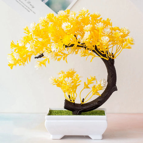 Serina Kunstbonsai – Dekoratives Baumornament in Mondsichelform