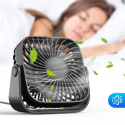 USB Tischventilator mit 3 Geschwindigkeitsstufen und 360° Verstellung – AeroDesk