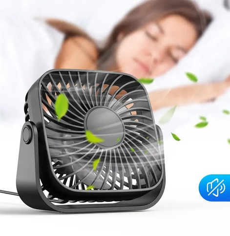 USB Tischventilator mit 3 Geschwindigkeitsstufen und 360° Verstellung – AeroDesk