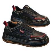 Herren Plateau Sneakers mit Schnürung und Sternenmuster – Starvello