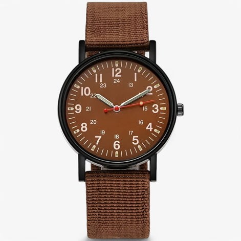 Herren Quarzuhr mit analogem Zifferblatt und Nylonarmband Corvellan