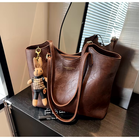 Azaloria Damen Shopper mit großem Innenfach und Doppelgriffen