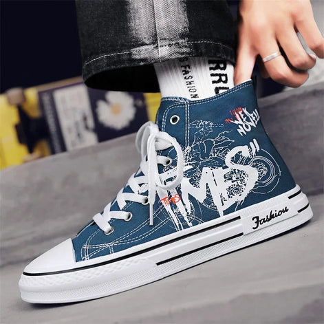 Solvire Herren Canvas High-Top Sneaker mit Schnürung