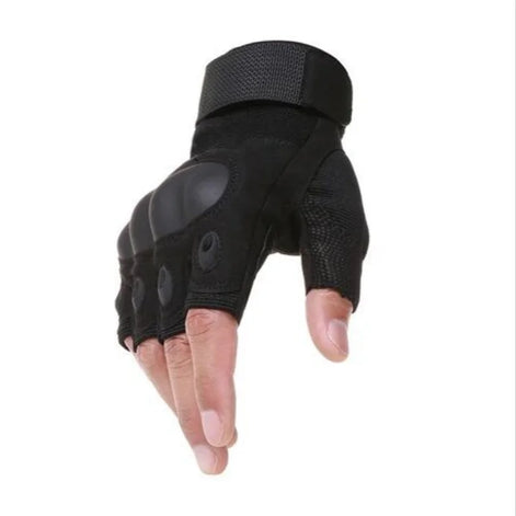 Griprex Half-Finger Sporthandschuhe aus Baumwolle und Synthetikleder