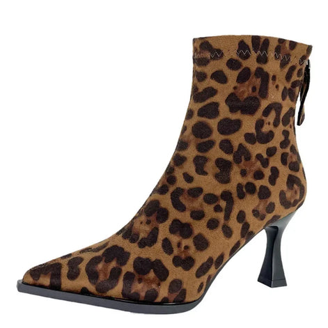 Velmora Damen Ankle Boots mit spitzer Form und hohem Absatz