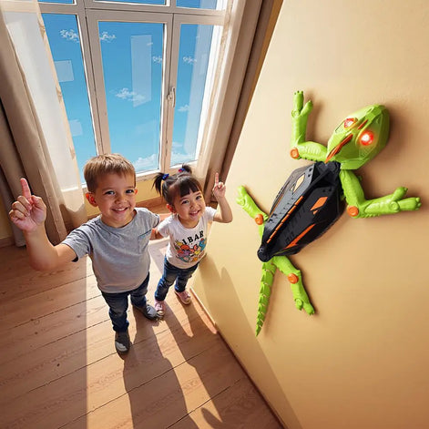 Ferngesteckter Gecko mit Wandkletterfunktion und LED-Augen – Zekrino