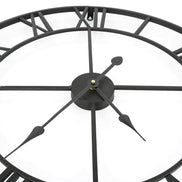 Rundaro Metall-Wanduhr – Runde Quarzuhr mit römischen Ziffern (40 cm)