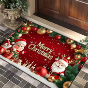 FestivaDoor Weihnachts-Fußmatte – Rutschfeste Polyester-Matte mit saisonalem Motiv